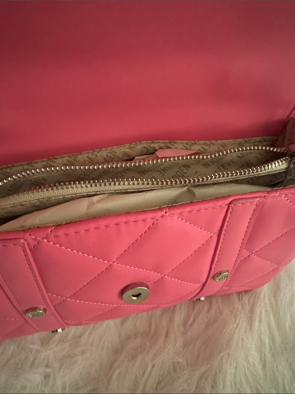 Steve Madden Hot Pink Mini Top-Handle Crossbody Bag - Picture 7 of 8